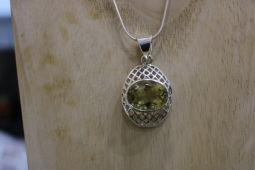 Lemon Quartz Pendant | 925 Sterling Silver - Image 7