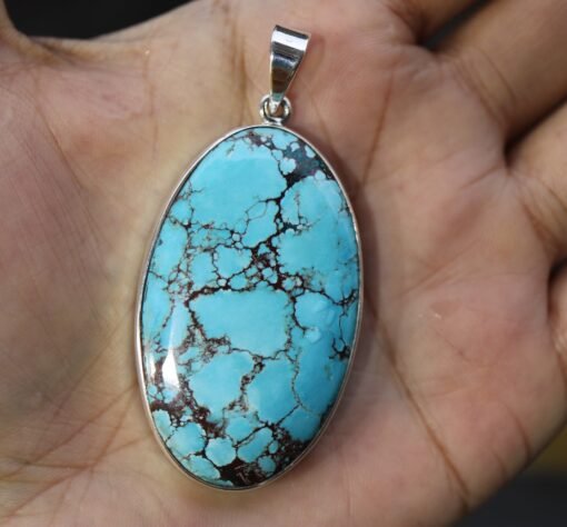 Blue Howlite Pendant | 925 Sterling Silver - Image 2