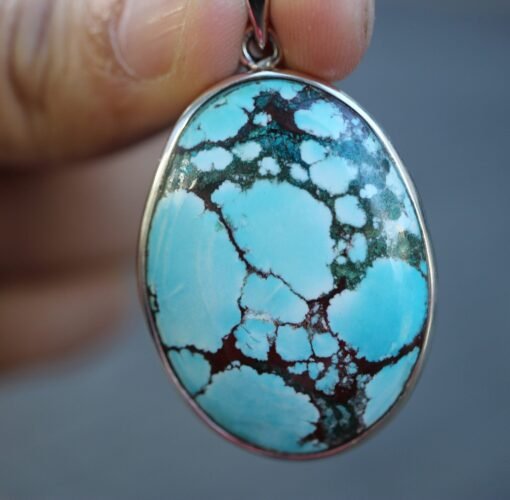 Blue Howlite Pendant | 925 Sterling Silver - Image 2