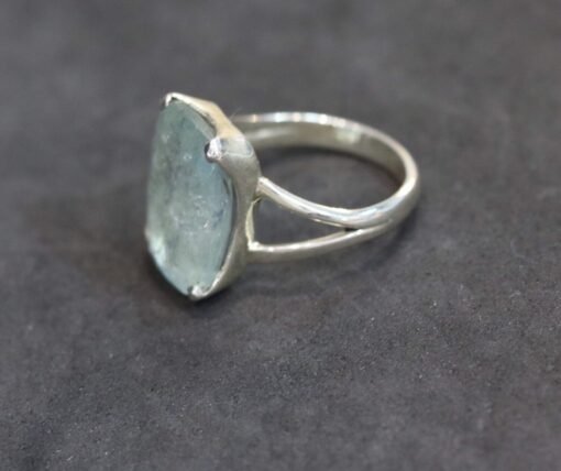 Aquamarine Ring | 925 Sterling Silver - Image 4