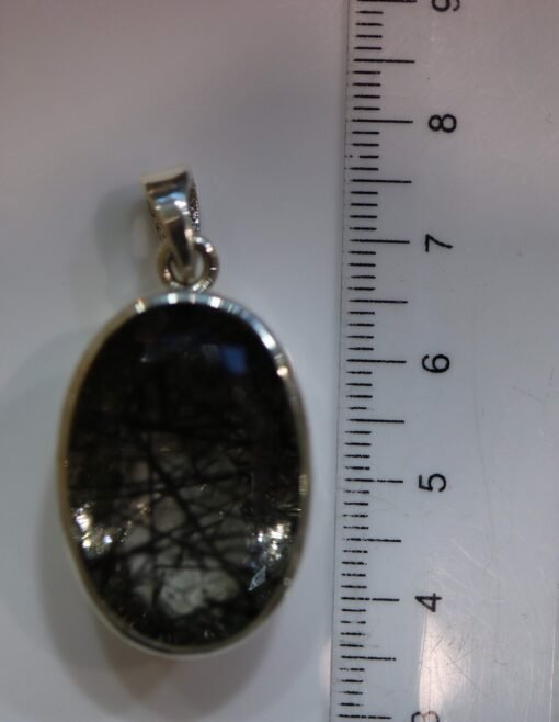 Tourmalinated Quartz Pendant 925 Sterling Silver - Image 10