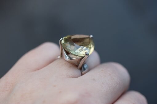 Lemon Quartz Ring 925 Sterling Silver - Image 3