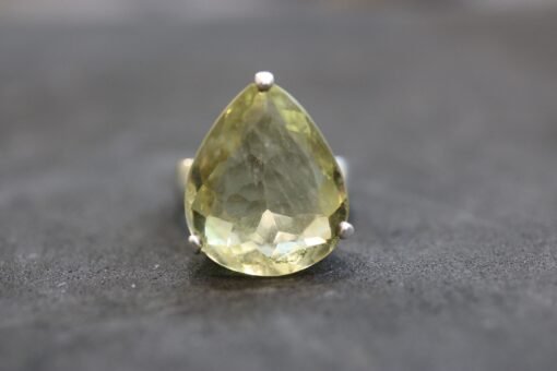 Lemon Quartz Ring 925 Sterling Silver - Image 2