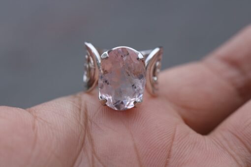 Morganite Ring | 925 Sterling Silver - Image 3