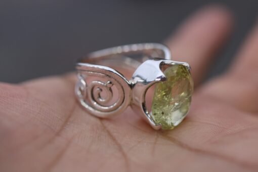 Lemon Quartz Ring 925 Sterling Silver - Image 3