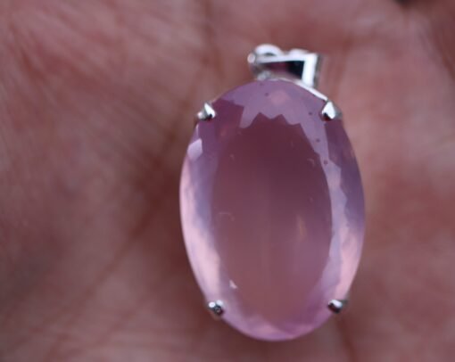 Rose Quartz Pendant | 925 Sterling Silver - Image 3
