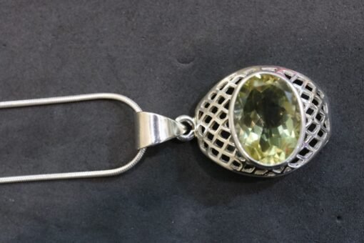 Lemon Quartz Pendant | 925 Sterling Silver - Image 5