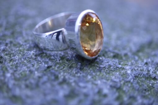 Citrine Adjustable Ring | 925 Sterling Silver | Perfect fit for US sizes  6-8 / UK sizes M - Q - Image 6
