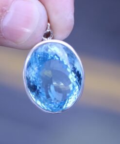 Blue Topaz Pendant 925 Sterling Silver