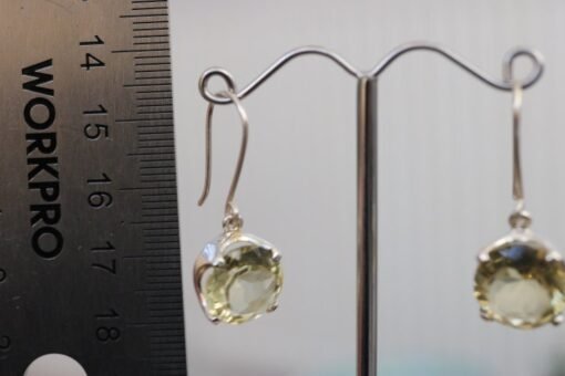 Lemon Quartz Earrings 925 Sterling Silver - Image 5