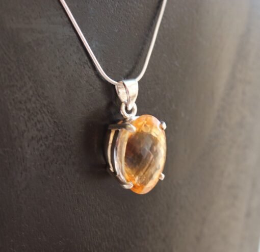 Citrine Pendant 925 Sterling Silver - Image 4