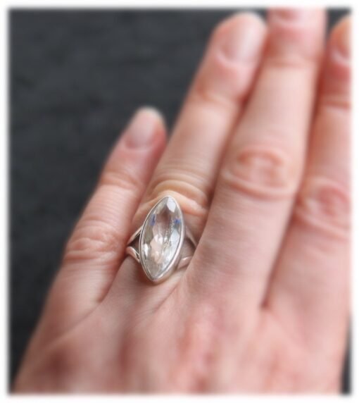 Clear Quartz Ring | 925 Sterling Silver - Image 4