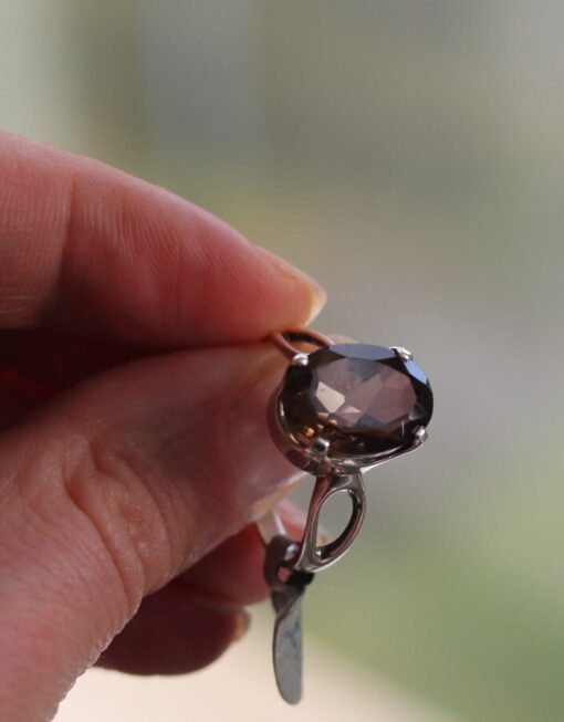 Smoky Quartz Ring  | 925 Sterling Silver - Image 7