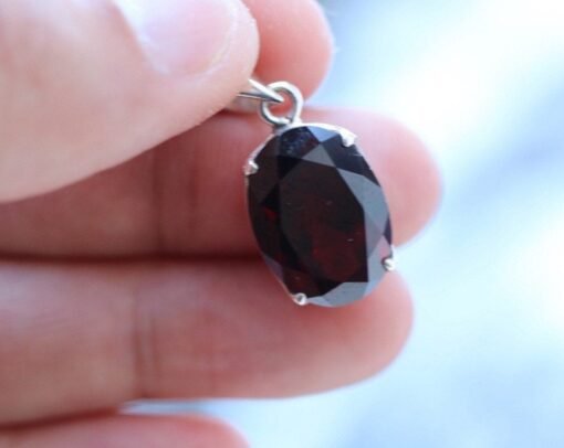 Garnet Pendant | 925 Sterling Silver - Image 2