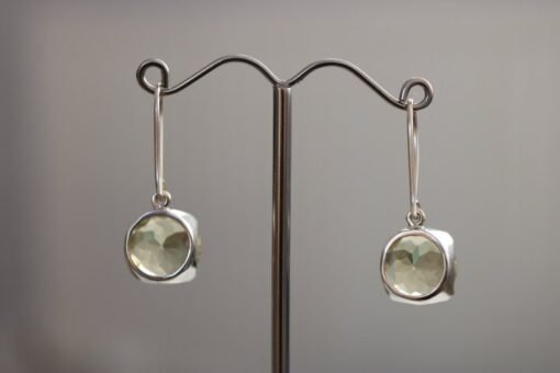 Lemon Quartz Earrings 925 Sterling Silver - Image 4