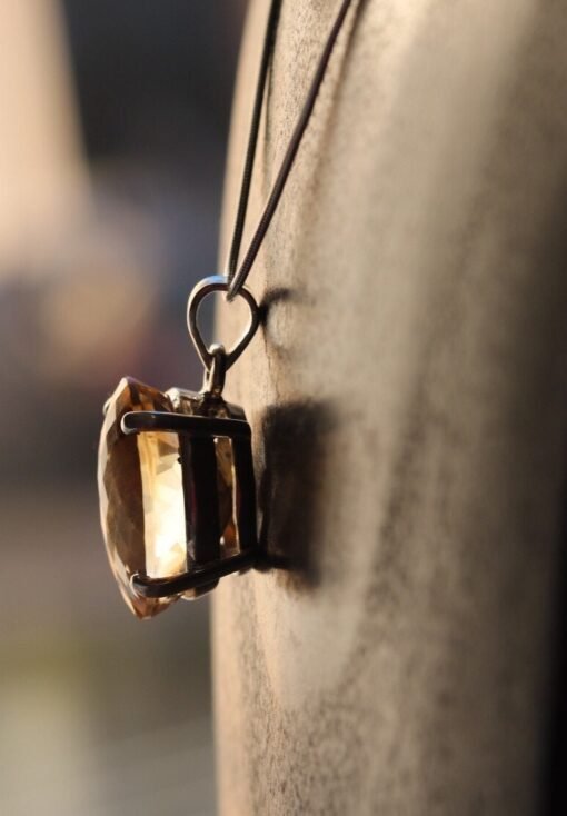 Citrine Pendant 925 Sterling Silver - Image 8