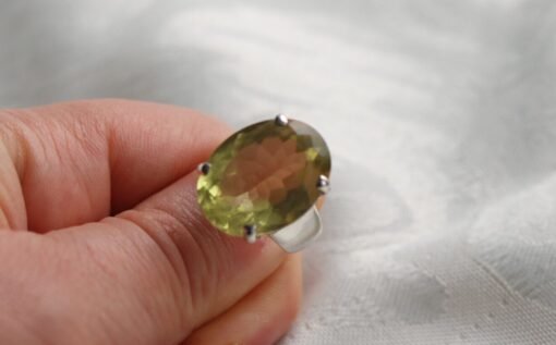 Lemon Quartz Ring 925 Sterling Silver - Image 3