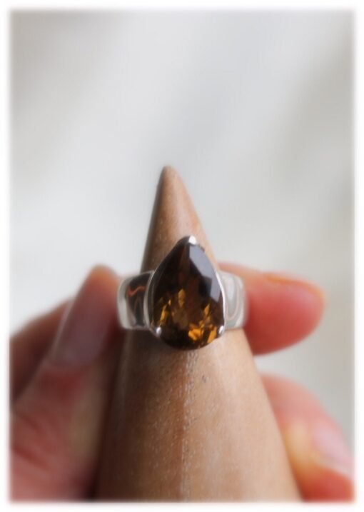 Smoky Quartz Ring  | 925 Sterling Silver - Image 4