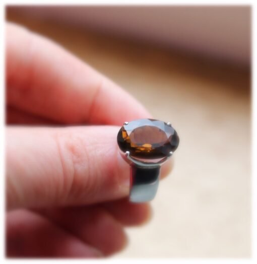 Smoky Quartz Ring  | 925 Sterling Silver - Image 4