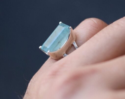Aquamarine Ring | 925 Sterling Silver - Image 2