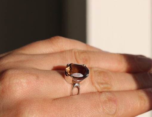 Smoky Quartz Ring  | 925 Sterling Silver - Image 5