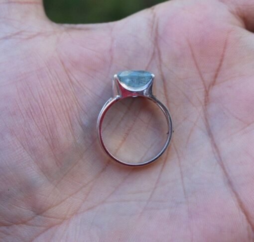 Aquamarine Ring | 925 Sterling Silver - Image 4
