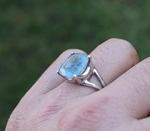 Aquamarine Ring | 925 Sterling Silver - Image 7