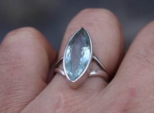 Aquamarine Ring | 925 Sterling Silver