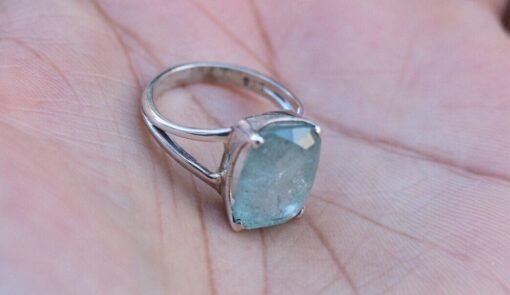 Aquamarine Ring | 925 Sterling Silver - Image 6