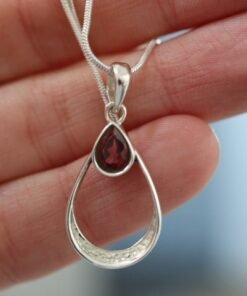 Garnet Pendant | 925 Sterling Silver