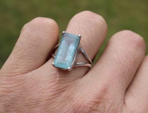 Aquamarine Ring | 925 Sterling Silver - Image 4