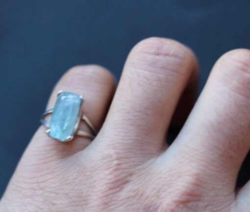 Aquamarine Ring | 925 Sterling Silver - Image 2