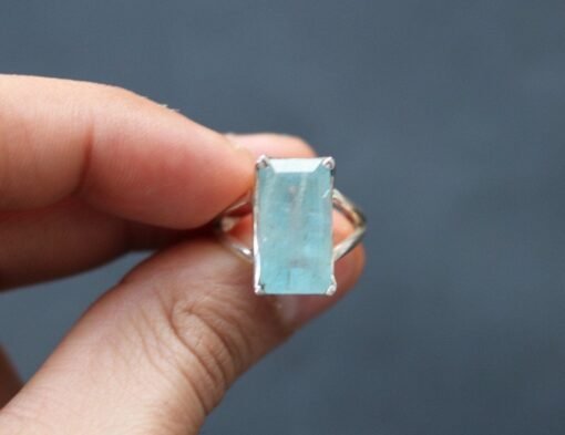 Aquamarine Ring | 925 Sterling Silver - Image 3