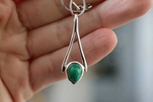 Malachite Pendant | 925 Sterling Silver