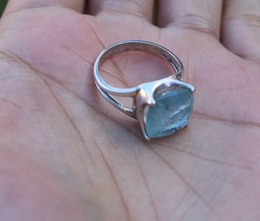 Aquamarine Ring | 925 Sterling Silver - Image 8