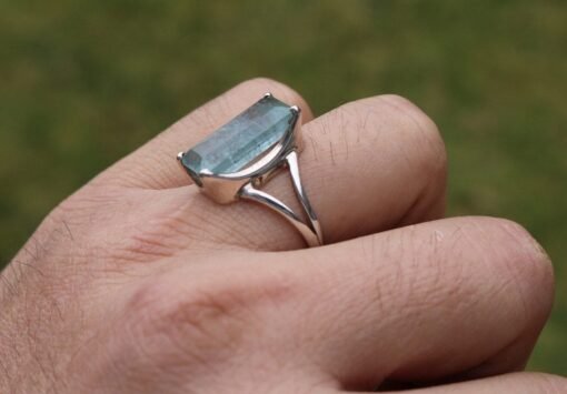 Aquamarine Ring | 925 Sterling Silver - Image 2