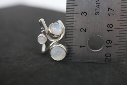 Rainbow Moonstone Ring | 925 Sterling Silver - Image 6
