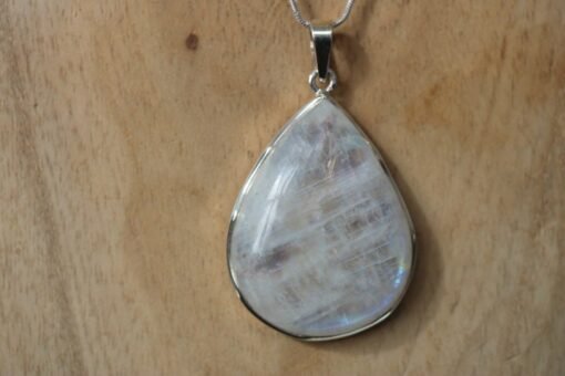 Rainbow Moonstone Pendant 925 Sterling Silver - Image 2