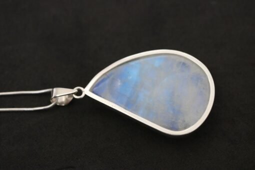 Rainbow Moonstone Pendant 925 Sterling Silver - Image 7