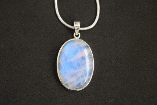 Rainbow Moonstone Pendant 925 Sterling Silver - Image 3