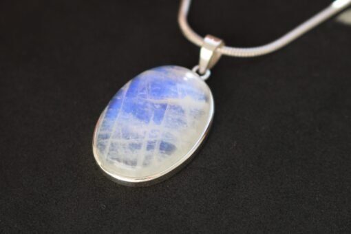 Rainbow Moonstone Pendant 925 Sterling Silver