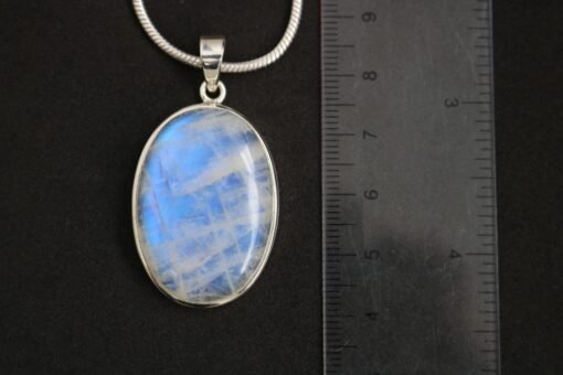 Rainbow Moonstone Pendant 925 Sterling Silver - Image 7