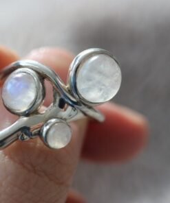 Rainbow Moonstone Ring | 925 Sterling Silver