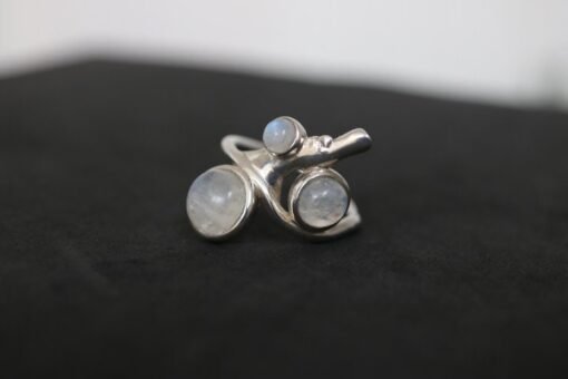 Rainbow Moonstone Ring | 925 Sterling Silver - Image 3
