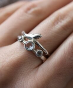 Blue Topaz Ring 925 Sterling Silver