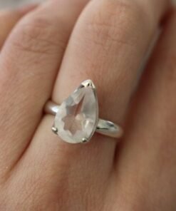 Clear Quartz Ring | 925 Sterling Silver