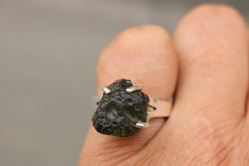 Moldavite Ring | 925 Sterling Silver - Image 4