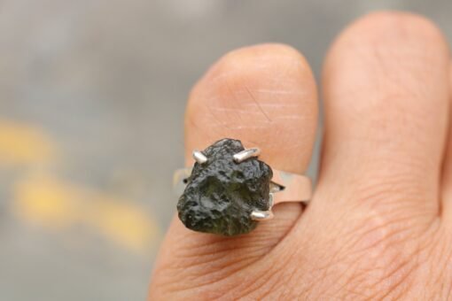 Moldavite Ring | 925 Sterling Silver