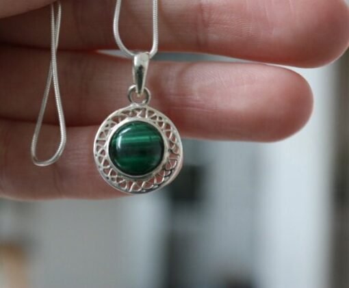 Malachite Pendant | 925 Sterling Silver - Image 2