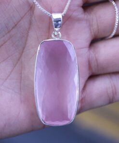 Rose Quartz Pendant | 925 Sterling Silver